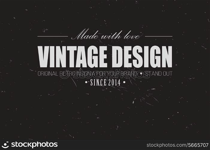 Vintage retro insignia, stamp, label, badge, vector illustration