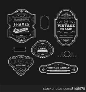 vintage retro label collection