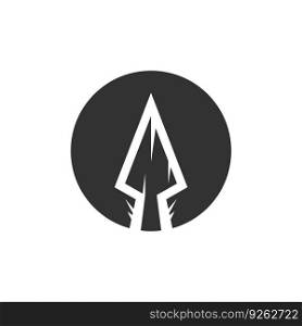 Vintage Retro Rustic Native Arrowhead Spear for Arrow Hunting Hipster Logo Design