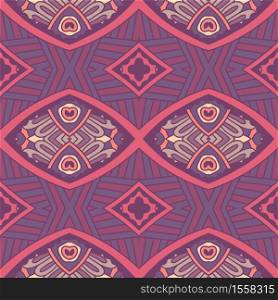 Vintage rhombus seamless pattern. Ethnic geometric print. Ornamental repeating background texture. Fabric, cloth design, wallpaper, wrapping. Tribal vintage abstract geometric ethnic seamless pattern ornamental