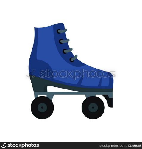Vintage roller skates icon. Flat illustration of vintage roller skates vector icon for web design. Vintage roller skates icon, flat style