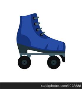 Vintage roller skates icon. Flat illustration of vintage roller skates vector icon for web design. Vintage roller skates icon, flat style