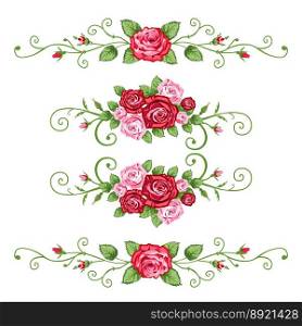 Vintage roses vector image