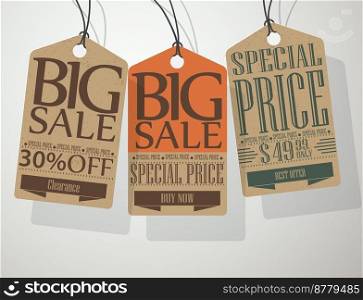 Vintage sale tags design