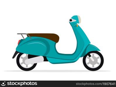 vintage scooter. Personal transport vehicle collection isolated on white background. ride a motorbike in the city. Vector illustration in flat style. vintage scooter. Personal transport