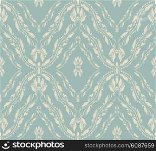 Vintage Seamless Floral Pattern Ornament With Clipping Mask
