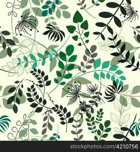 vintage seamless floral pattern vector illustration