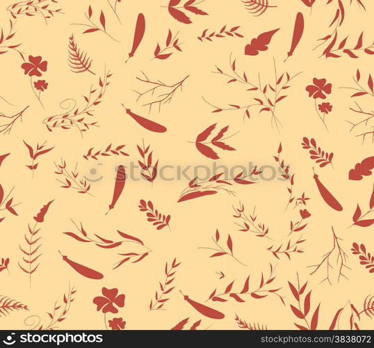 vintage seamless pattern autumn leaves