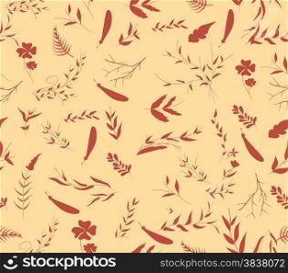 vintage seamless pattern autumn leaves