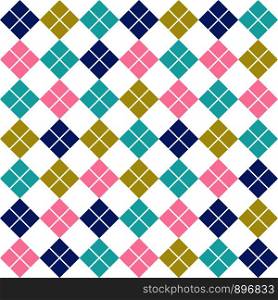 Vintage seamless pattern with soft color rhombus. Retro geometric background. Vector illustration.. Vintage seamless pattern with soft color rhombus. Retro geometric background