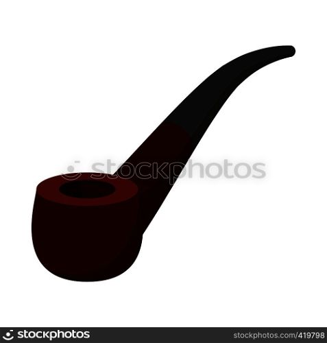 Vintage smoking pipe cartoon icon. Hipster symbol on a white background. Vintage smoking pipe cartoon icon