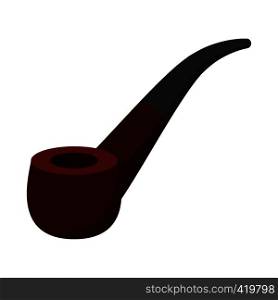 Vintage smoking pipe cartoon icon. Hipster symbol on a white background. Vintage smoking pipe cartoon icon