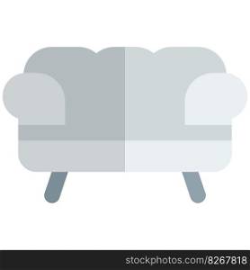 Vintage-style sofa with stuffed armrests