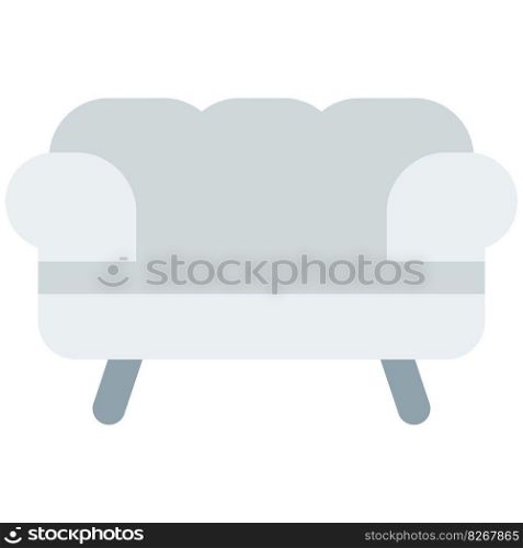 Vintage-style sofa with stuffed armrests
