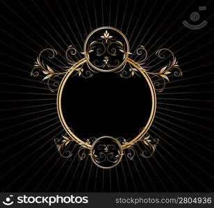 Vintage stylized floral frame