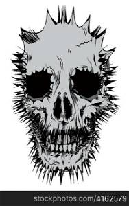 vintage stylized skull vector illustration