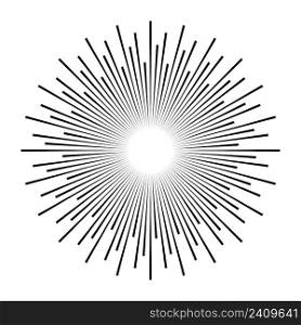 Vintage sun rays monochrome, star burst design element starburst stock illustration