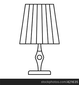 Vintage table lamp icon. Outline illustration of vintage table lamp vector icon for web. Vintage table lamp icon, outline style