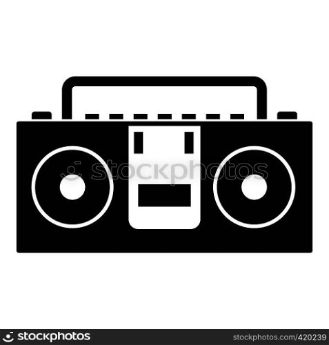 Vintage tape recorder for audio cassettes icon. Simple illustration of vintage tape recorder vector icon for web. Vintage tape recorder icon, simple style