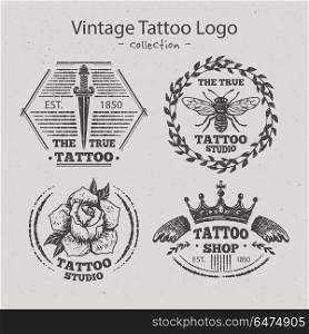 vintage tattoo set