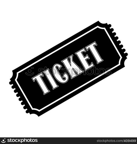 Vintage ticket simple icon isolated on white background. Vintage ticket simple icon