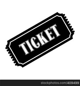 Vintage ticket simple icon isolated on white background. Vintage ticket simple icon
