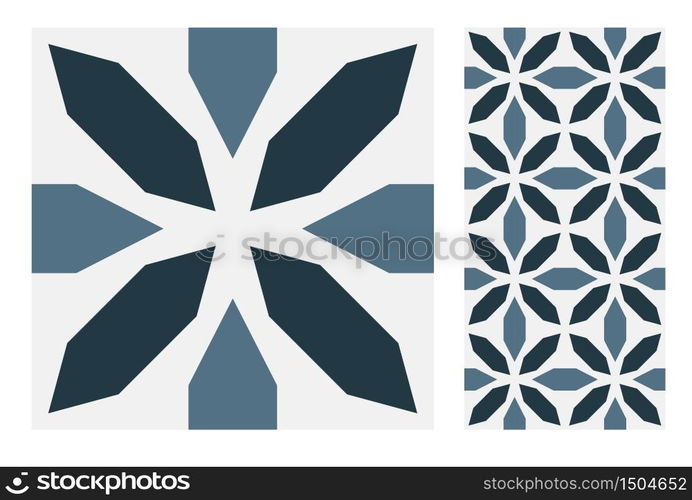 vintage tiles patterns antique seamless design in Vector illustration