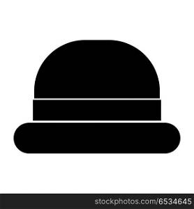 Vintage top hat black icon .