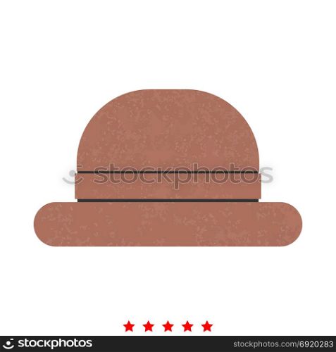 Vintage top hat icon . Flat style. Vintage top hat icon . It is flat style