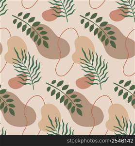 Vintage Tropical Leaf Nature Vector Seamless Pattern. Awesome for classic product design, fabric, backgrounds, invitations, packaging design projects. Surface pattern design.