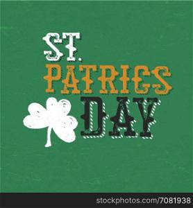 Vintage typographic design for St. Patrick's Day.