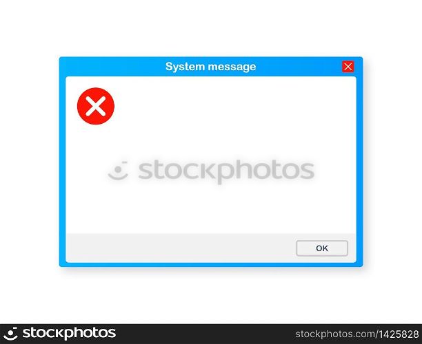 Vintage User Interface. Critical Error Warning Message. Vector stock illustration. Vintage User Interface. Critical Error Warning Message. Vector stock illustration.