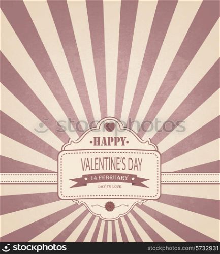 Vintage Valentine&rsquo;s Day Background With Title Inscription