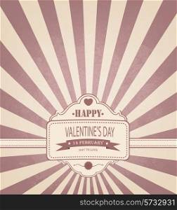 Vintage Valentine&rsquo;s Day Background With Title Inscription