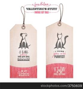 Vintage Valentine&rsquo;s day gift tags