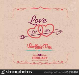 vintage valentines day greeting card
