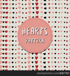 Vintage valentines day pattern with freehand hearts. Vector celebration background. Vintage valentines day pattern with freehand hearts. Vector celebration background.