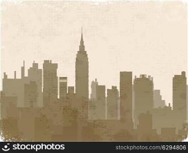 Vintage vector image of silhouette style of old photos
