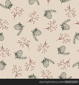 Vintage winter pattern in modern style. Simple design, graphic element. Floral vector Xmas celebration. Floral vector Xmas celebration. Vintage winter pattern in modern style. Simple design, graphic element.