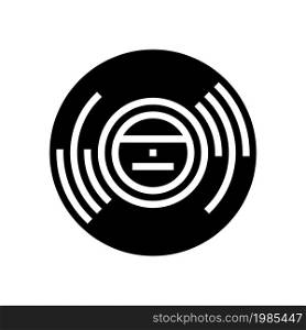 vinyl accessory for listening music glyph icon vector. vinyl accessory for listening music sign. isolated contour symbol black illustration. vinyl accessory for listening music glyph icon vector illustration