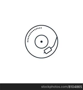 Vinyl creative icon from music icons collection Vector Image