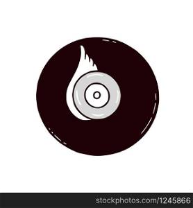 Vinyl disc illustration. Vector musical emblem. Vinyl disc illustration. Vector musical emblem.