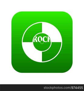 Vinyl icon digital green for any design isolated on white vector illustration. Vinyl icon digital green