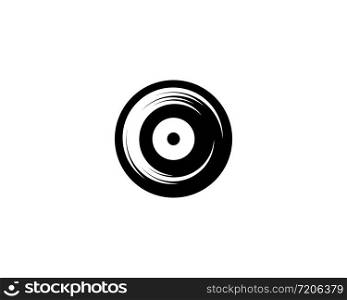 Vinyl music record icon vector template