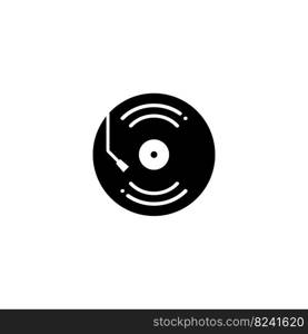 Vinyl music record icon vector template design