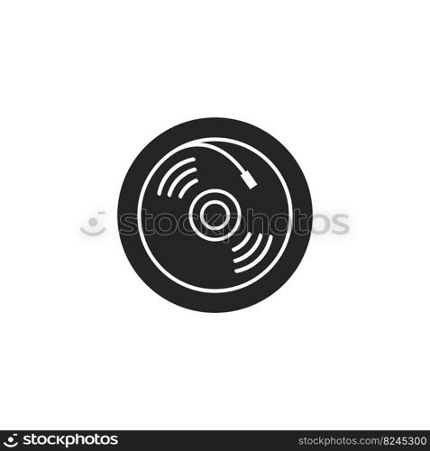 Vinyl music record icon vector template design