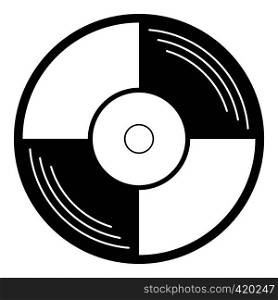 Vinyl record icon. Simple illustration of vinyl record vector icon for web. Vinyl record icon, simple style