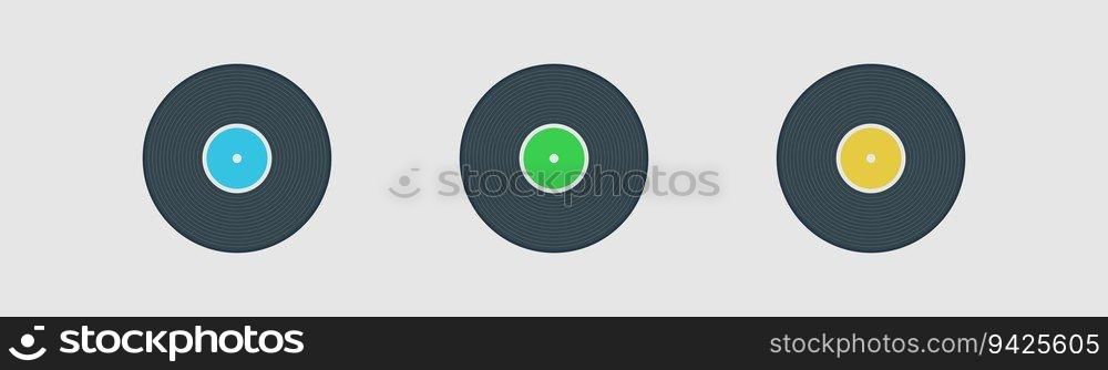 Vinyl record outline icon. Retro music concept. Vintage gramophone disc symbol. Old grooved technology. Flat retro design. Vector illustration. Vinyl record outline icon. Retro music concept. Vintage gramophone disc symbol. Old grooved technology. Flat retro design. Vector illustration.
