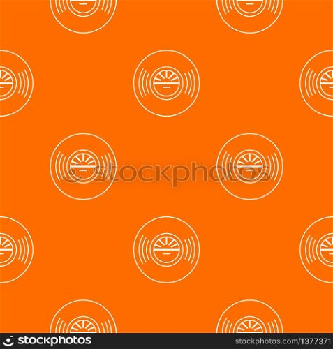 Vinyl record pattern vector orange for any web design best. Vinyl record pattern vector orange