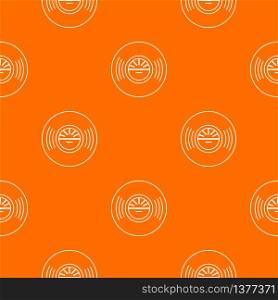 Vinyl record pattern vector orange for any web design best. Vinyl record pattern vector orange